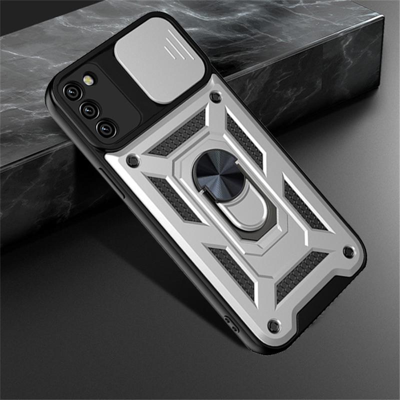 Military Grade Shockproof Armor Case For Samsung Galaxy S22 Ultra S21 Plus A13 A12 A22 A33 A53 A73 A32 A52 A51 4G 5G Slide Camera Lens Ring Cover