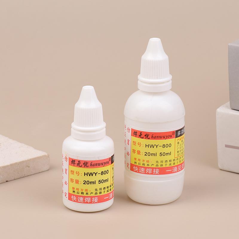 20/50ml Edelstahl Lötflussmittel Lötpaste Flüssiglötwerkzeug Schnelles Schweißen Ungiftig Hly-800 Lötflussmittel für Nickel/Kupfer