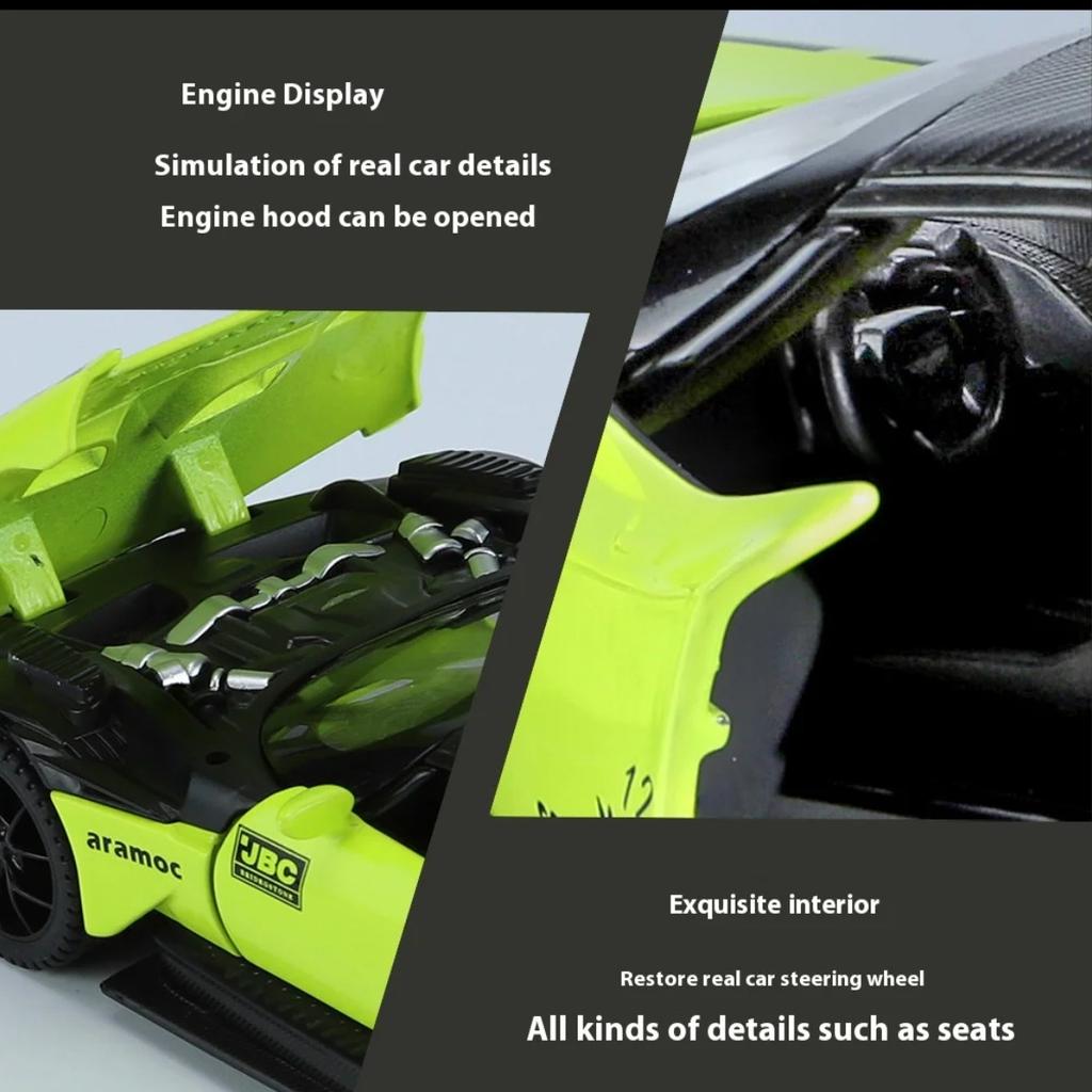 1/32 Scale Simulation Martin Vulcan Alloy Car Model, Children's Sound and Light Toys, Desktop Collection Ornaments for Boys Gifts