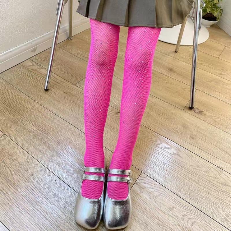 Suvised kalavõrk-teemantsukkpüksid naistele Seksikad moodsad läikivad võrksukkpüksid, naiste õhukesed kivist võrk, nailonist sukad