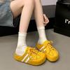 Baotou Half Slippers Women Wear New Spring Retro Comfortable Women's Platform Without Heels Lazy Shoes