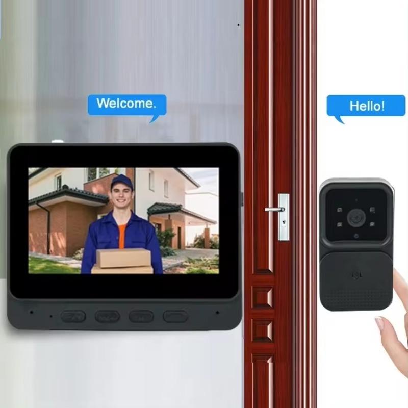 Video Doorbell System, 1080P HD Video Doorbell with HiFi Mic for Home Secuirty, 8 MP 70 ° Lens, Two Way Intercom Battery Powered