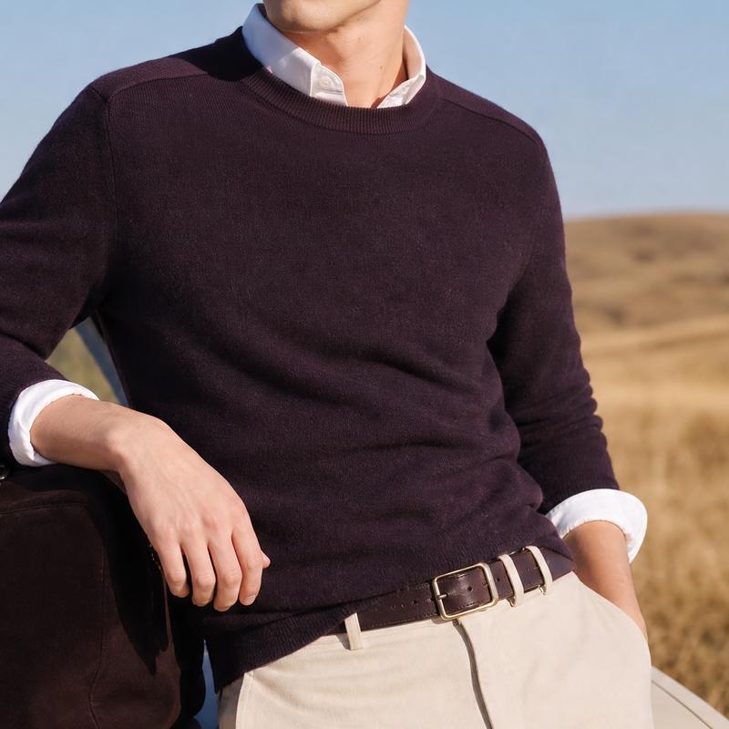 Antonio Luxury Yak Wool & Lambswool Crewneck Sweater