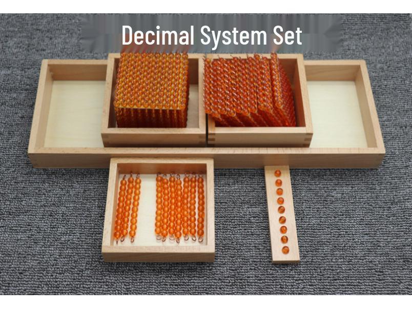 Montessori Math Teaching Aids: Decimal Place Value Game for Ages 3-6