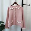 Autumn and Winter New Retro Contrasting Colors Hong Kong Flavor Knitted Cardigan Soft Waxy Design Temperament Loose Sweater Jacket Women