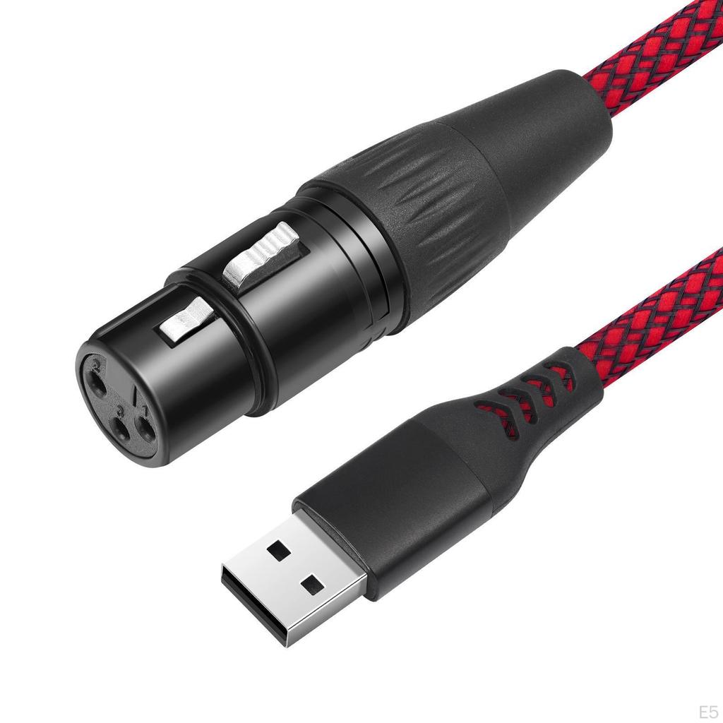 Cable, USB Male to XLR (3-pin), Female, Stereo , for Computer Speakers, Laptop, Vocal