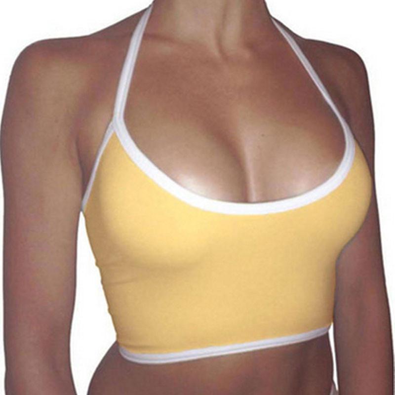 Casual Women Tank Tops Bustier Bra Vest Blouse Sleeveless Crop Shirt Bralette