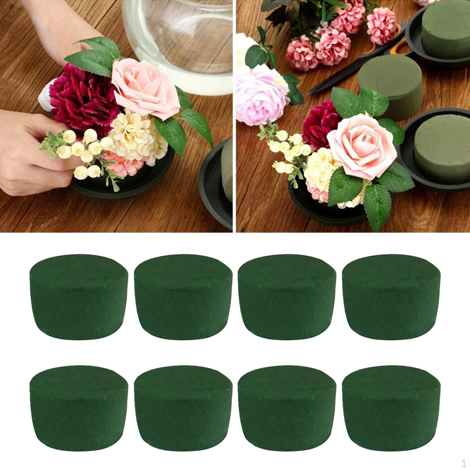 8pcs/Pack Floral Foam Round Dry Floral/Fresh Flowers Display Blocks, Flower Arrangements