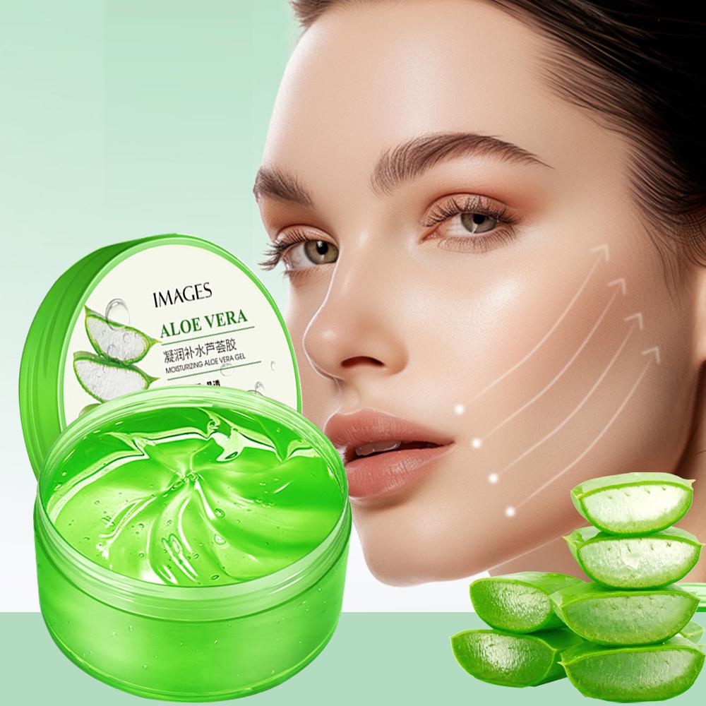 220g IMAGES Aloe Vera Gesichtscreme, Tiefenhydratisierende und nährende feuchtigkeitsspendende Gesichtscreme