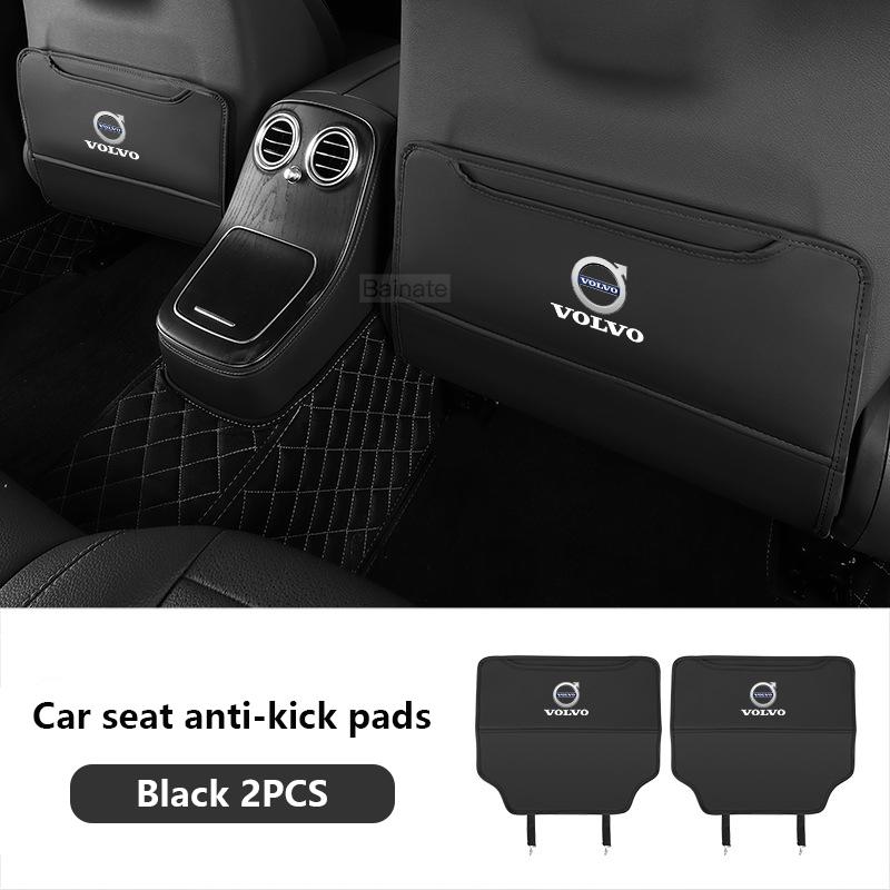 Car Seat Back Protection Anti-Kick Pad Rear Seat Storage Bag For Volvo V60 XC90 S60 XC60 S90 V90 XC40 XC70 Interior Accessories