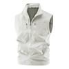 Men's Lightweight Softshell Vest with Zipper Pockets Windproof Sleeveless Jacket for Hiking Golf Outdoor Outwear Windbreaker