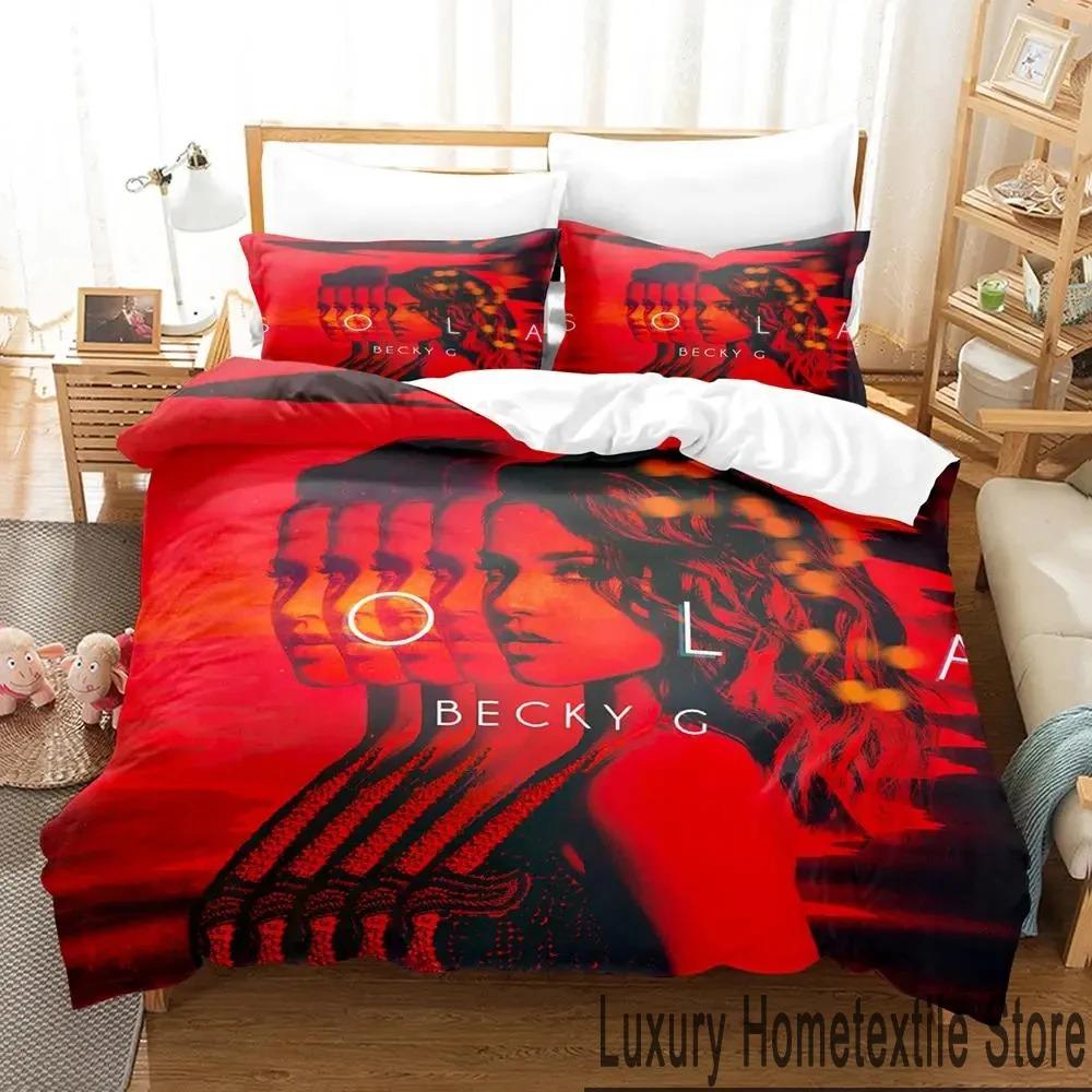 

3D Принт Певица Бекки Джи Постельный Комплект Мальчики Девочки Полуторный Двуспальный Королевский Размер Пододеяльник Наволочка Кровать мальчики Взрослый Домашний Текстиль 70x133cm 2pcs