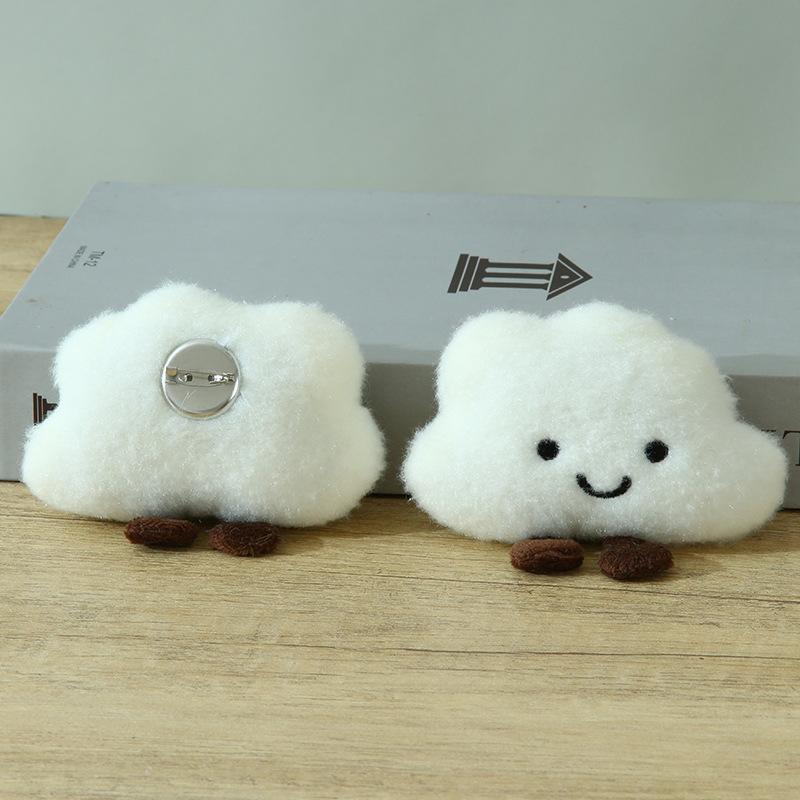 

Мультяшный кулон, брелок, плюшевая кукла-облако, брошь, милая кукла белый