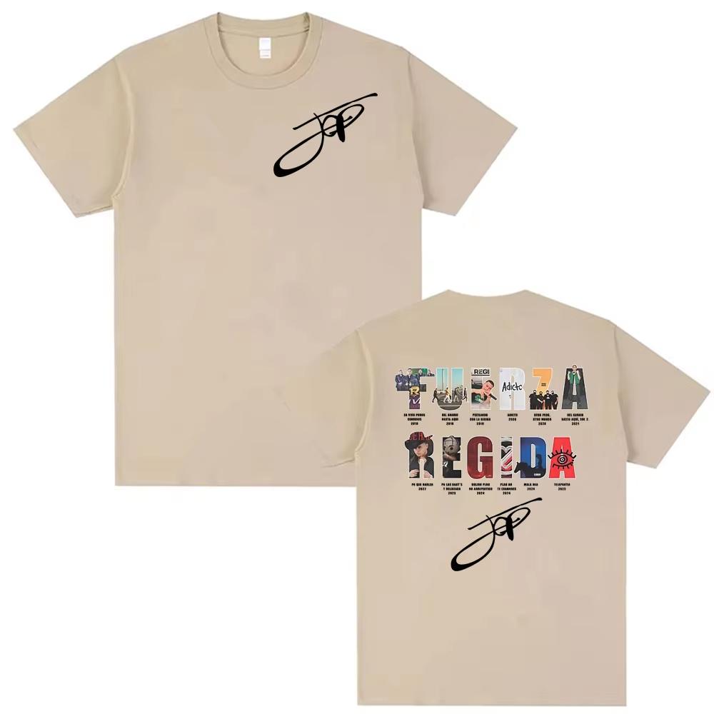Rapper Fuerza Regida Album Tour Cover Tshirts Men Women Vintage Hip Hop T Shirts 2026 Cotton Casual Short Sleeve Tee Shirt