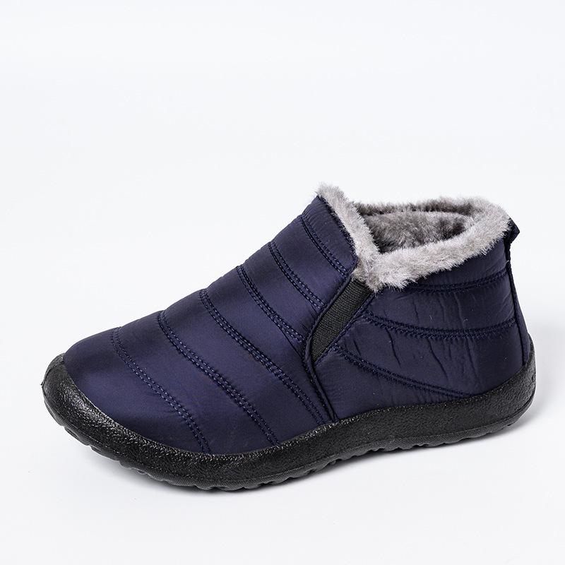 Fashion Smile Winter Warm Thickened Cotton Shoes Women Soft Cold-proof Velvet Cotton Shoes Comfortable Waterproof Soles Cotton Shoes Men