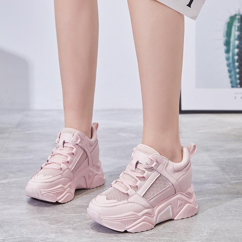 Inner height increase dad shoes spring and autumn new ins trendy shoes platform sports shoes running casual