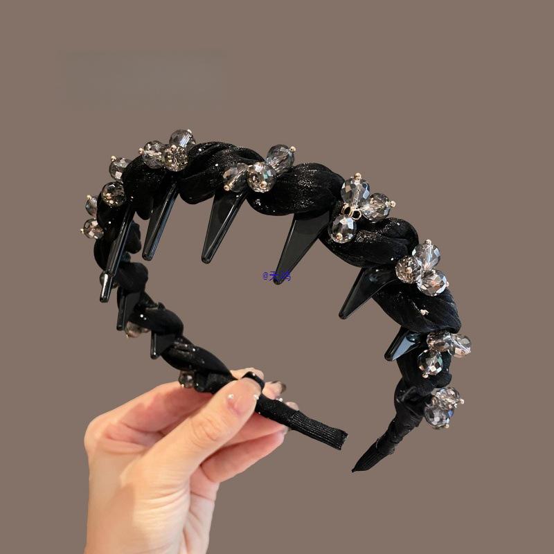 Elegant Rhinestone Headband 2025: Luxurious High Top Toothed Hair Accessory