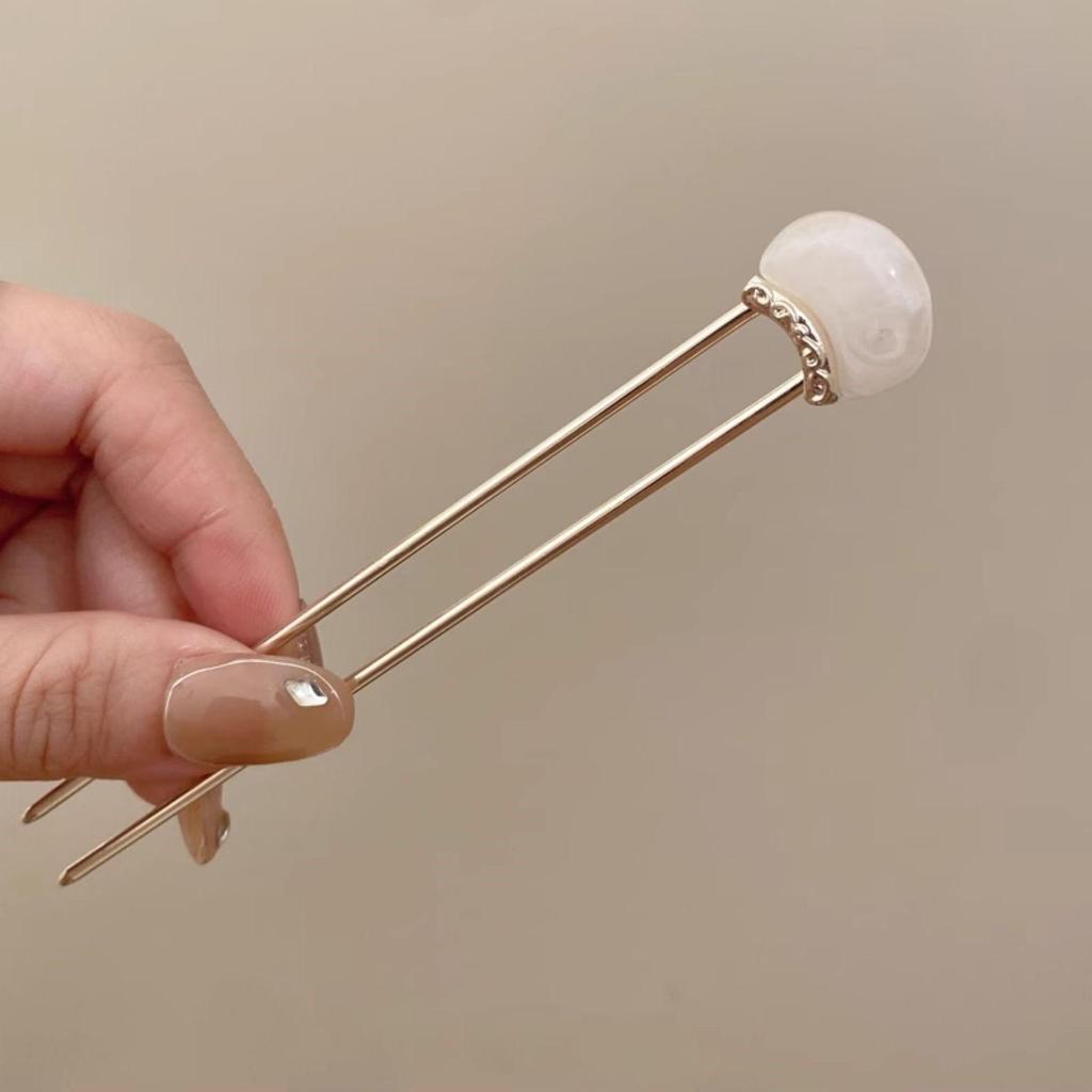 Elegant Pearl U-shaped Hairpin for Women - New Chinese Style Updo Accessory 2025