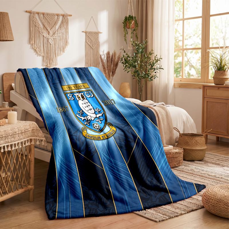 Coperta in Pile a Tema Sheffield Wednesday Morbida e Accogliente Coperta in Peluche per Camera da Letto Divano Viaggio