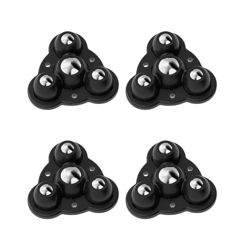 4pcs Furniture Base Rotates Rollers Adhesive Desigs Furniture Base Casters Simple Installation for Renters & Homeowners