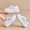Mesh Breathable Leather Little White Shoes Women's Summer New Versatile Thick-soled Muffin Net Shoes Sports and Leisure Board Shoes