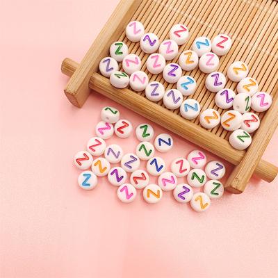 100Pcs 7mm Colorful Letter Jewelry Making DIY For Loose Beads Necklace Bracelet Pendant
