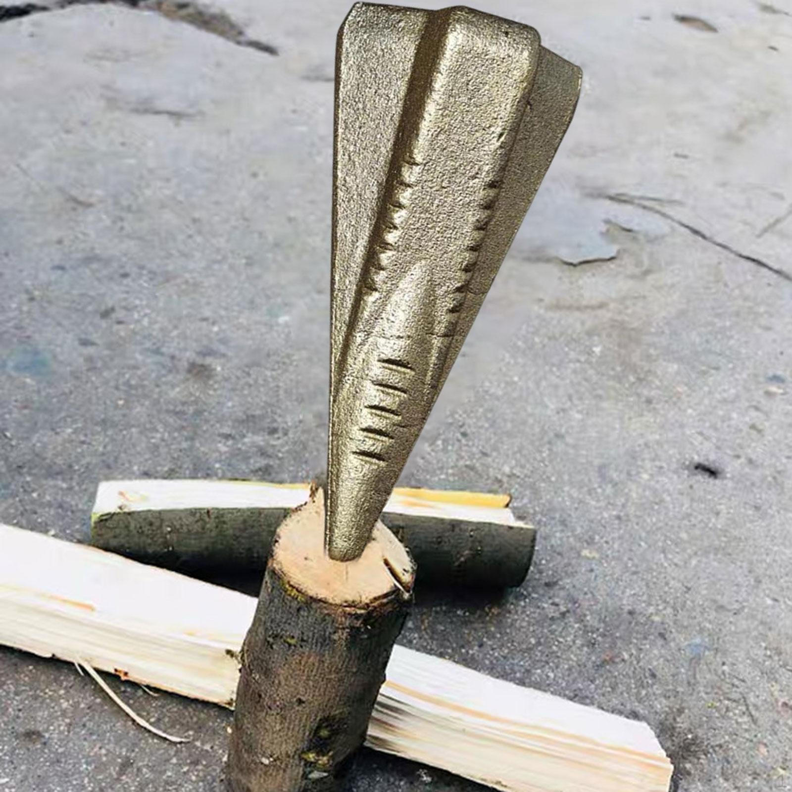 

Ручний дровокол 4 напрямки Компактний Захищений від іржі Економія зусиль Пристрій для колки Конічний для вулиці 4LB