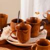 Handmade Jujube Wood Handle Cups Beer Coffee Milk Tea Mug  Natural Wooden Cups Kitchen Bar Breakfast Drinkware Cup