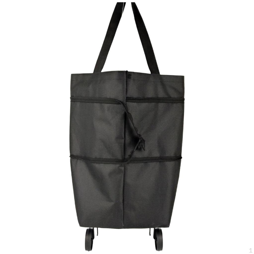 Shopping Bag with casters, Foldable, Portable, Lightweight, Grocery Tote Green 12.5kg