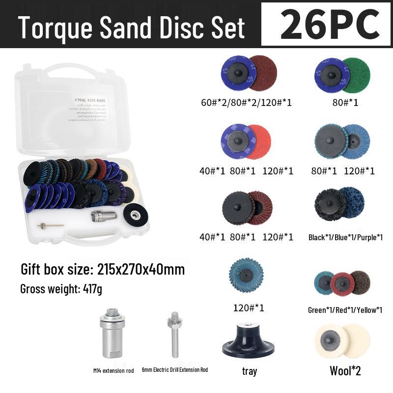 Angle Grinder Extension Set: Polisher for Metal & Wood Grinding, Rust Removal
