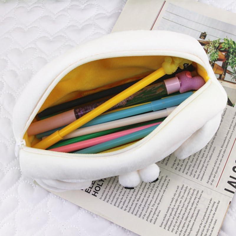 Pencil Case, Pen Case, Korean, Cute, Pen Pouch, Simple, Stuffed Toy, Large Capacity, Multi-functional, Funny, Simple, Stylish, Puffy Bag, Stationery,