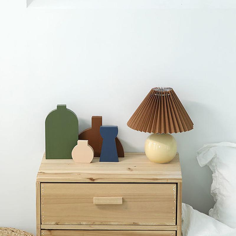 4PC/Sada Geometrické Moderní umění Dřevěný dekor Ins Dřevěné Vázy Tvar Ornamenty Domácí dekorace K dispozici více možností