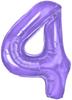 Foil Balloon Number 4 Purple 100cm
