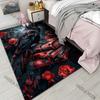 1PC raven blood roses spellbooks gothic Print Carpet for Living Room Bedroom Sofa Home Decor Rus Non-slip Floor Mat Luxury Gift