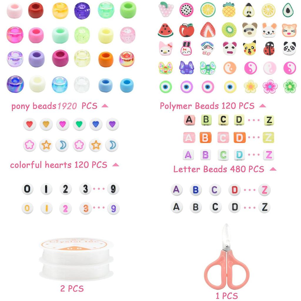 Bracelet Necklace Jewelry Rice Beads Letter Beads Pony Beads Handmade Diy Set Female