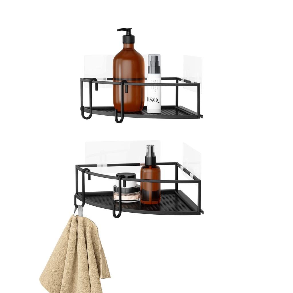 Umbra Shower Rack Shampoo Rack Shelf for Corners Black Set of 2 CUBIKO 21018616040