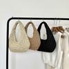 Practical Women's Raffia Top Handle Bags Casual Handbag Zippered Handbags for Summer Getaways and Daily Use  Beige