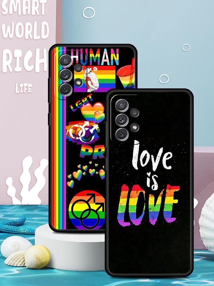 Gay Lesbian Rainbow Pride Phone Case for Samsung Galaxy A55 A35 A15 A14 A13 A25 A54 A51 A71 A72 A73 A32 A52 A41 Soft TPU Shell