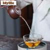 140ml Retro Yixing Purple Clay Teapots Handmade Well Bar Pot Raw Ore Dicaoqing Mud Kettle Chinese Zisha Tea Set Tableware Gift