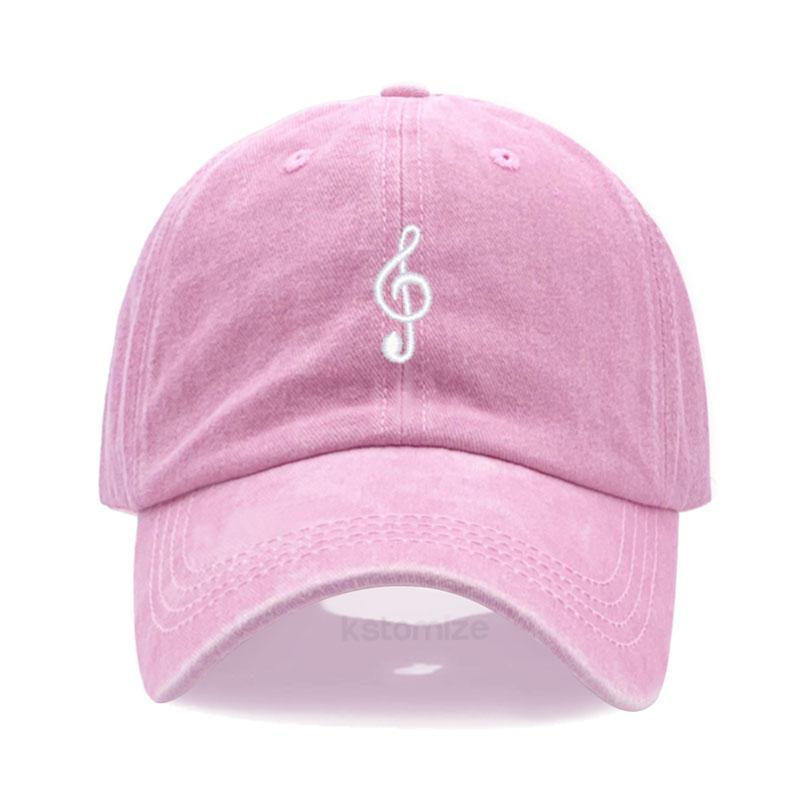 Unisex Soft Cotton Dad Hat Musical Note Embroidery Baseball Cap For Women Men Adjustable Unisex Casual Sports Caps