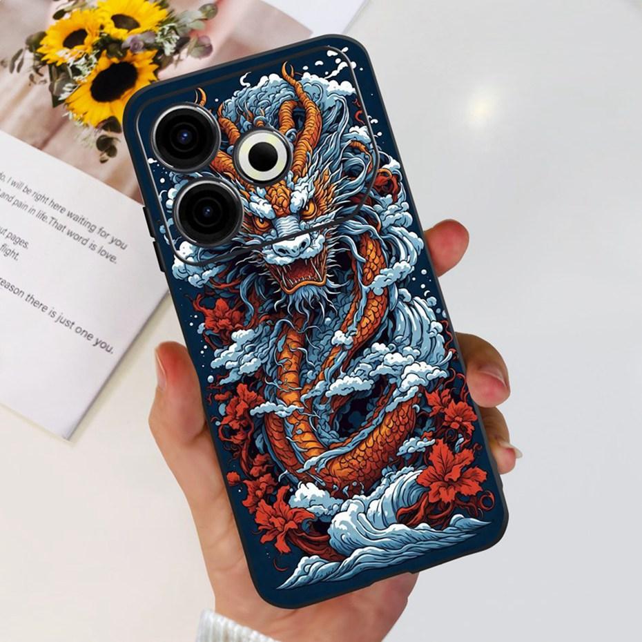 2024 Fashion Case For Tecno Pova 6 Neo Black Silicone Soft TPU Back Cover For Tecno Pova 6Neo 4G Phone Cases