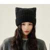 Autumn Winter Velvet Warm Wool Hat Women's Winter Cat Ears Ear Protection Knitted Hat