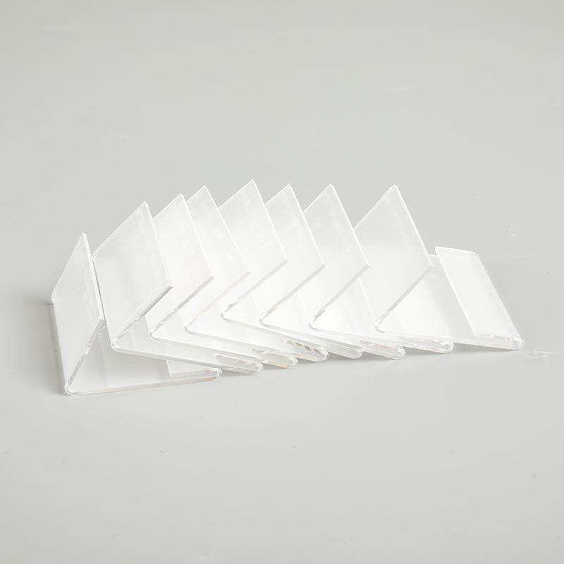 10Pcs Acrylic Transparent Display Stand Desk Sign Label Frame Price Tag Display