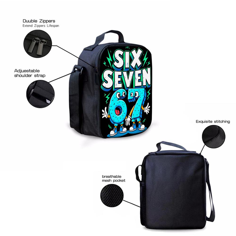 1/2/3/4/5PCS Numbered 6&7 Pattern Backpack Set | The Perfect Choice for School & Travel