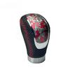 5 Speed Leather Red Gear Knob Car Gear Shift Knobs Universal Shifter Knob Gear Stick Shift Knobs Lever Manual Transmission