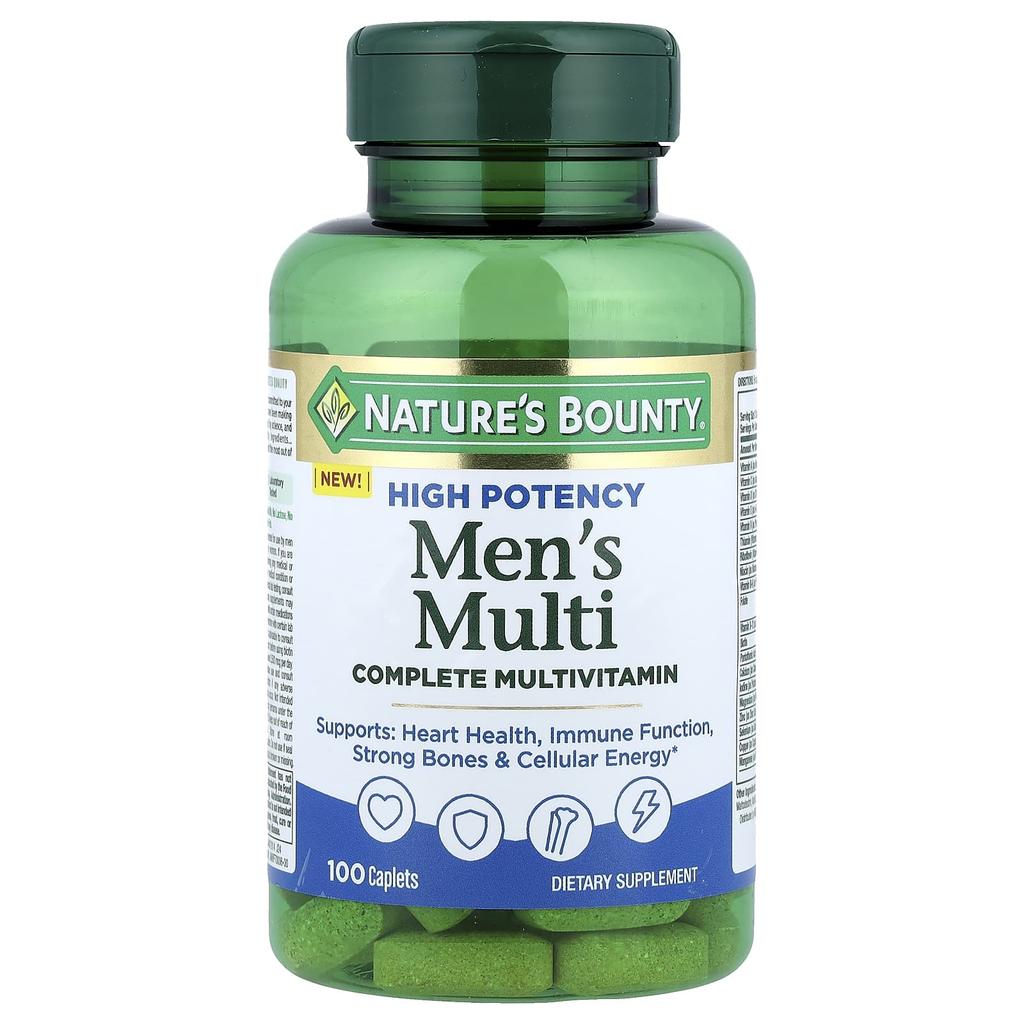 Nature's Bounty Men's Multivitamin, Complete Multivitamin, High Potency, 100 Tablets