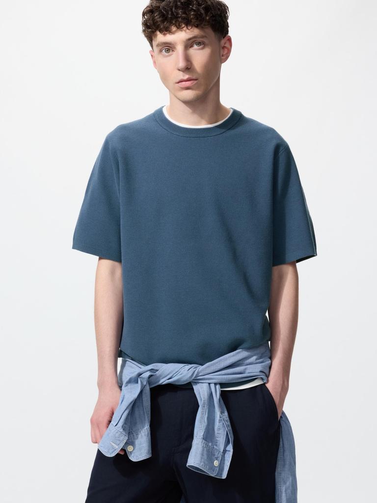 Uniqlo Japan Washable Milano Rib KniT T shirT