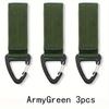 3/6Pcs Keychain Holders - Nylon Webbing Hanging Gear Clips with Triangular Buckle Hook for Outdoor Camping