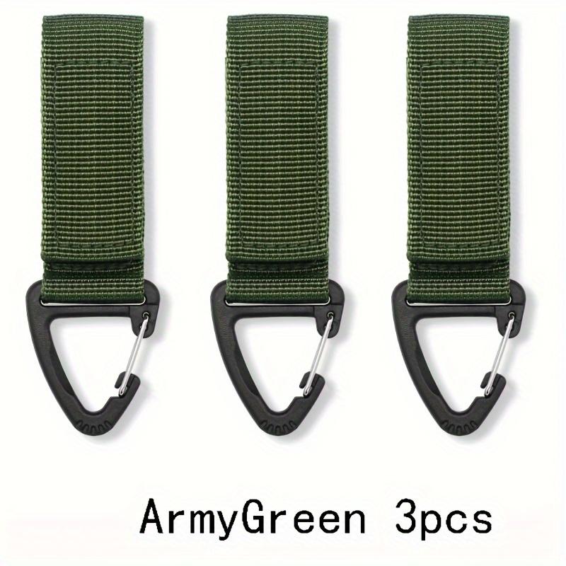 

3/6Pcs Keychain Holders - Nylon Webbing Hanging Gear Clips with Triangular Buckle Hook for Outdoor Camping