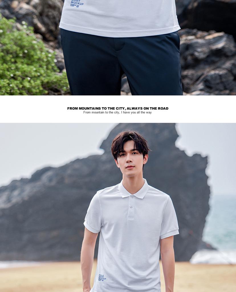 Sports T-shirt POLO men's summer skin friendly simple sports casual short sleeved breathable lapel T-shirt